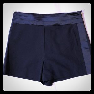 Forever 21 black satin tuxedo style shorts.
